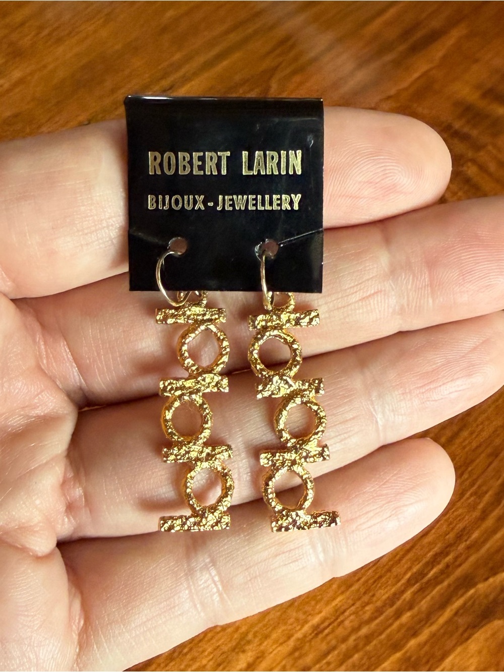 Robert Larin Earrings Brutalist Modernist Design